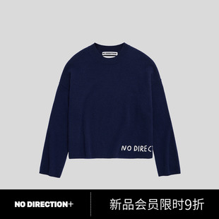 羊绒手工刺绣logo圆领针织N540124626C44 DIRECTION