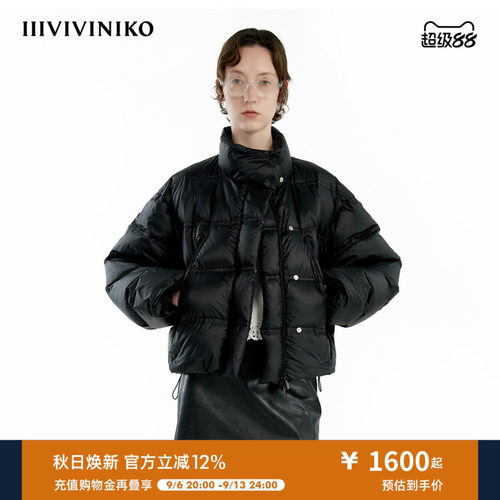 IIIVIVINIKO冬季新款立领机能短款鸭绒羽绒服女C449104164E