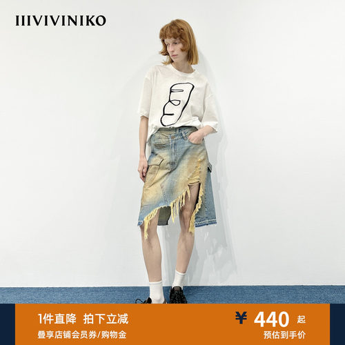 【设计师款】夏季新款法棍印花宽松短袖T恤女J520569370C
