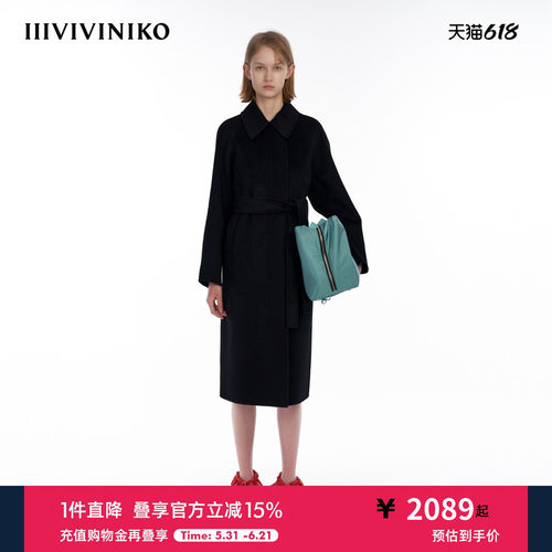 IIIVIVINIKO长款毛呢外套