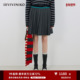 IIIVIVINIKO2025秋新款 学院风休闲撞色腰头百褶裙女M530708166B