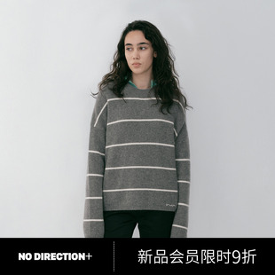 N610104607A 休闲学院风圆领条纹针织衫 DIRECTION