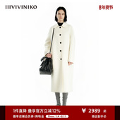 大衣外套B449037117C 双面呢长款 美丽诺羊毛 IIIVIVINIKO冬新款