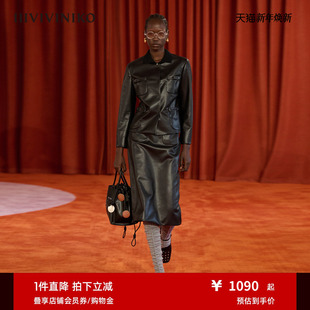 复古直身中低腰半身裙M430727152A IIIVIVINIKO秋新款 秀场同款