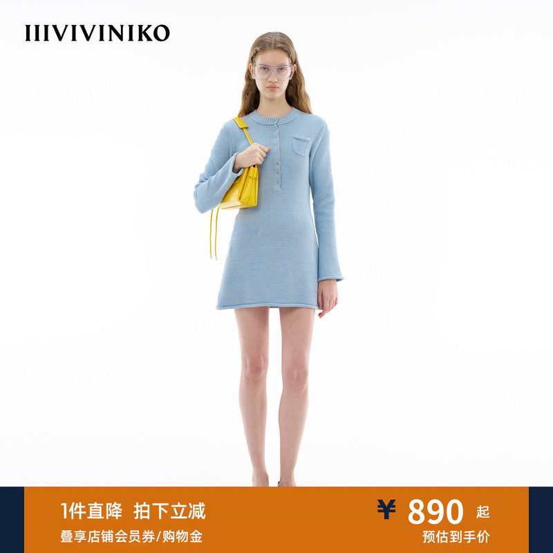 针织连衣裙IIIVIVINIKO图片