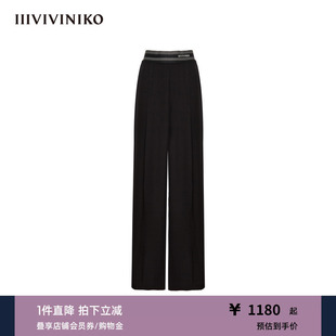 IIIVIVINIKO2025夏新款 子女B520812113D 休闲宽松橡筋腰带直筒裤