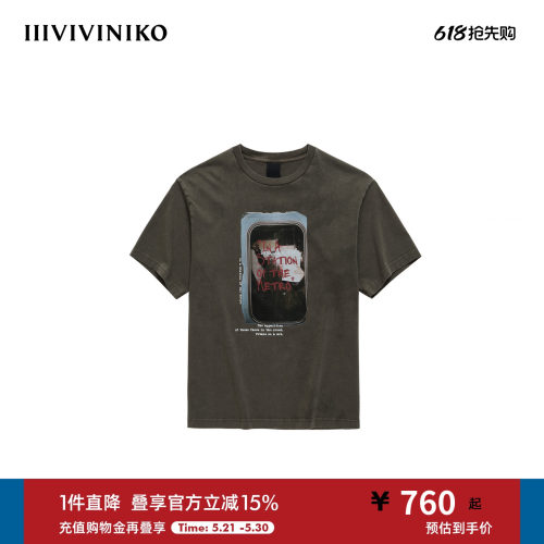 【设计师款】2025秋季新款主题印花廓形短袖T恤女J530571301A