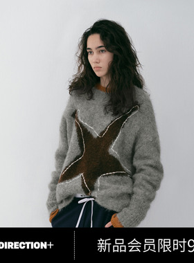 NO DIRECTION+星月系列刺绣羊驼毛针织衫N610110659A44