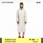 运动风衣女M330902140B 休闲长款 IIIVIVINIKO 双面异色复合面料