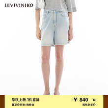 【棉莫代尔混纺】IIIVIVINIKO夏季新款宽松慵懒牛仔短裤子女