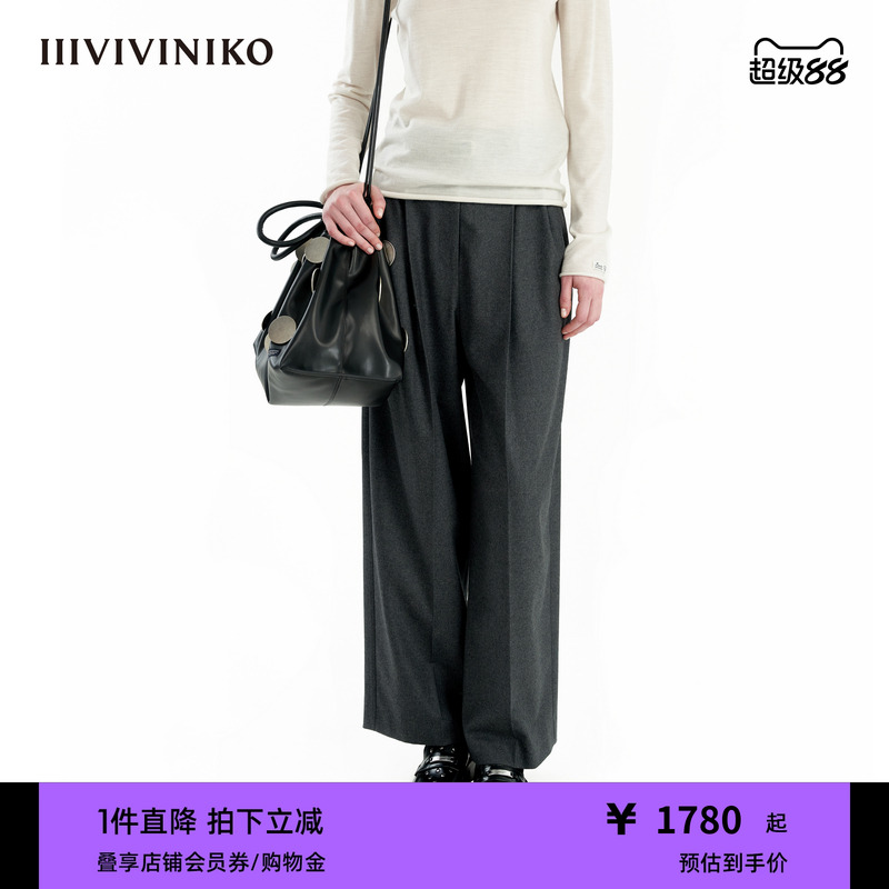 通勤阔腿西装裤IIIVIVINIKO