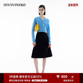 V领针织开衫 女 新款 优雅通勤修身 内蒙古山羊绒 IIIVIVINIKO春季