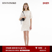 气质A型蕾丝修身 IIIVIVINIKO夏季 新款 连衣裙女M420627363E
