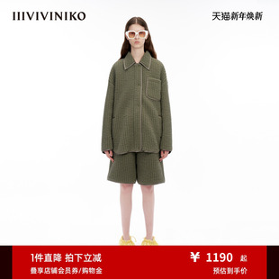 衍缝廓形棉服外套女M341901384F 宽松保暖厚版 IIIVIVINIKO冬季 新品