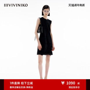 蕾丝花边连衣裙女M420633363E 圆领无袖 IIIVIVINIKO夏季 新款