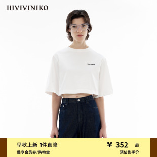宽松全棉截短式 新款 阿克苏新疆棉 T恤女 IIIVIVINIKO夏季