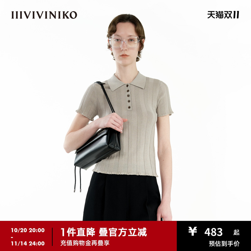 POLO领短袖针织衫IIIVIVINIKO