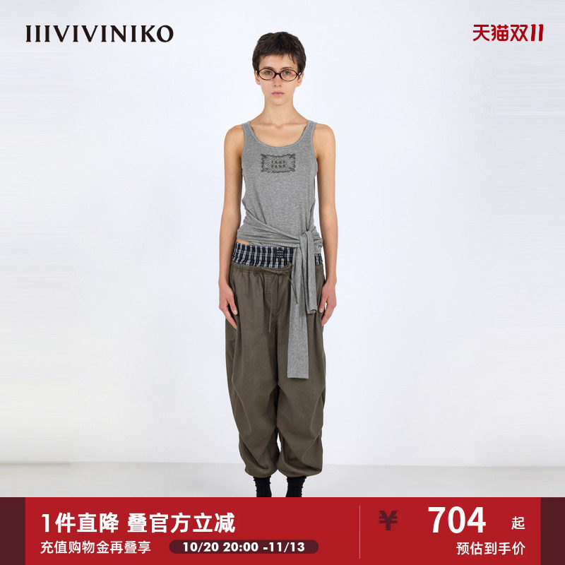 【设计师款 秦岚同款】2026春季新款蕾丝印花坦克背心女
