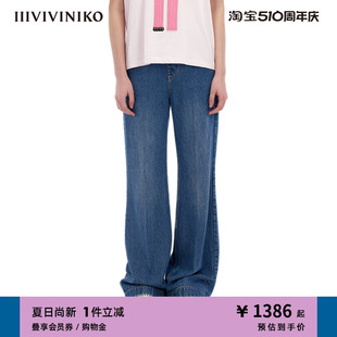 重磅天丝牛仔 直筒长裤 新品 IIIVIVINIKO秋季 子女C331821217A