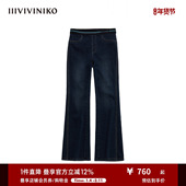 喇叭牛仔裤 IIIVIVINIKO2025秋新款 时髦拼接腰头修身 女M531817186A
