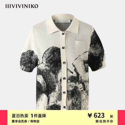 IIIVIVINIKO秀场同款春夏领开衫