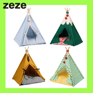 zeze特價 通用貓窩可拆卸春夏季 透氣時尚 貓帳篷貓咪屋 寵物帳篷四季