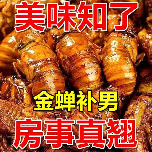 2026新鲜野生金蝉50只油炸知了猴爬叉结了龟唐僧肉夜市烧烤批发价