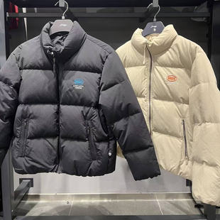 李宁羽绒服2025冬季 AYMV351 新反伍系列宽松防泼水运动休闲羽绒服