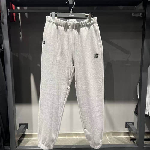 李宁卫裤2025冬新款男子反伍BADFIVE收口加绒保暖宽松长裤AKLV779