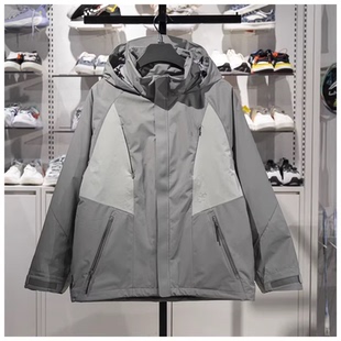 李宁三合一外套男子2025春季新款棉服内胆宽松运动风衣 AWBU075