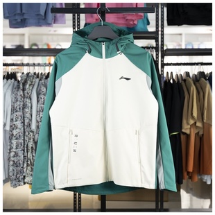 李宁风衣男2024冬季 跑步系列男子反光防泼水软壳外套AFDU351 新款