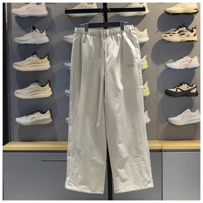 李宁休闲裤 2026春季新品女子时尚休闲直筒宽松运动长裤AYKW102