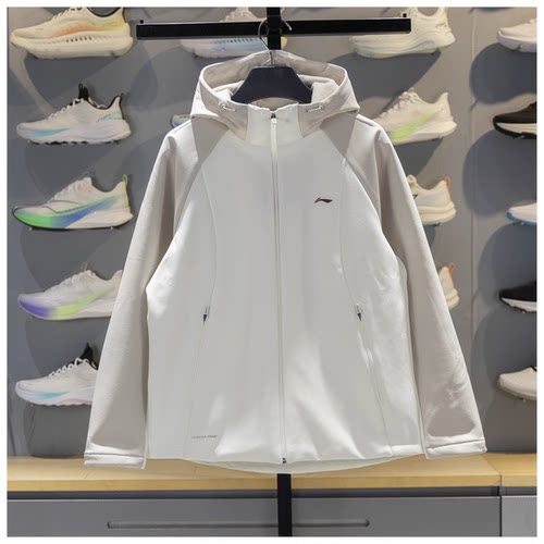 李宁 冬季女子 2025新款加绒保暖防泼水立体宽松运动风衣AFDVB70