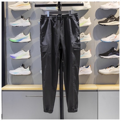 李宁卫裤2025冬季新款男子运动潮流保暖梭织收口加绒长裤 AYKV775