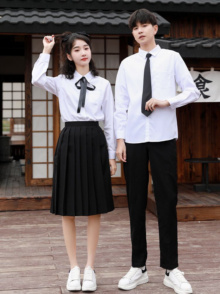 毕业典礼大合唱班服套装夏季学院风女学生装裙子初高中运动会校服