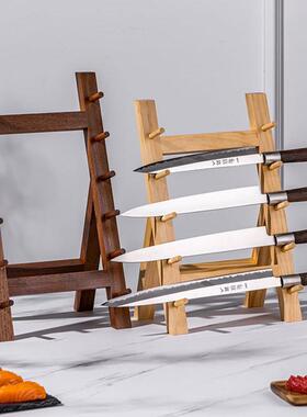 日式多层刀架木制品寿司沙比利刀座使用摆刀木架子厨房用品置物架