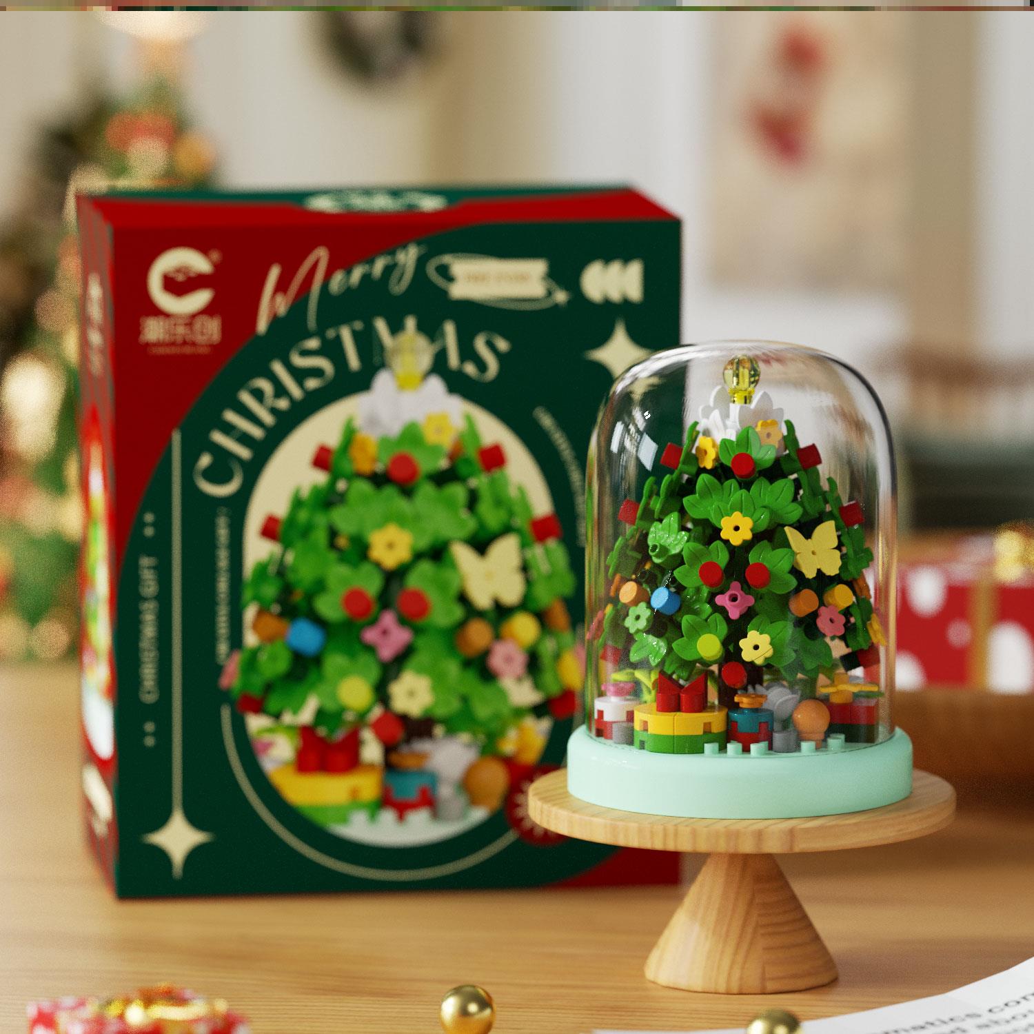 圣诞礼物积木拼装小颗粒拼接玩具圣诞老人圣诞树学生奖励小礼品