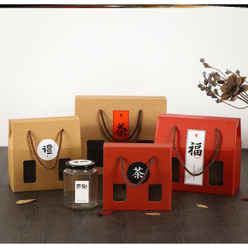 肉酱瓦楞蜂蜜高档玻璃瓶农产品土特产礼盒空两瓶六角盒子外包装