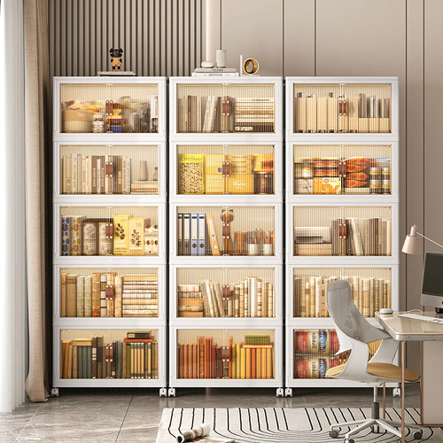 防尘书架楼梯下储物柜书房书本架