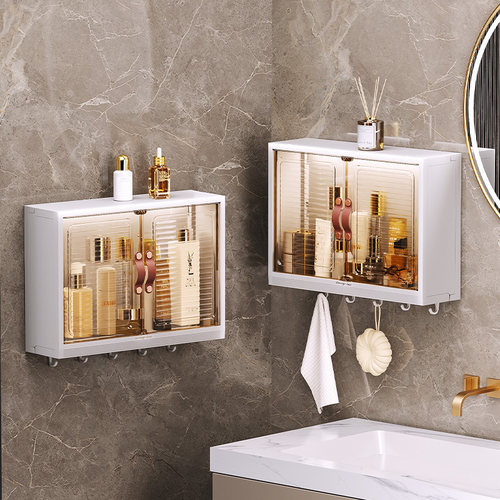 卫浴收纳柜置物架折叠免打孔小