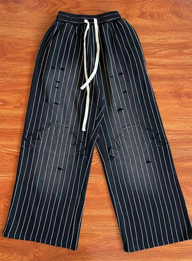 Vertabrae sweatpants 个性破洞经典竖纹裤腿休闲长裤