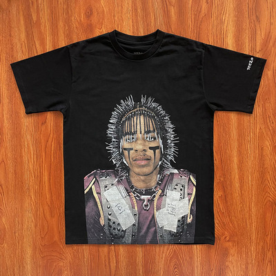 Travis Scott Teezo Touchdown Utopia Tour Tee长钉头像短袖T恤