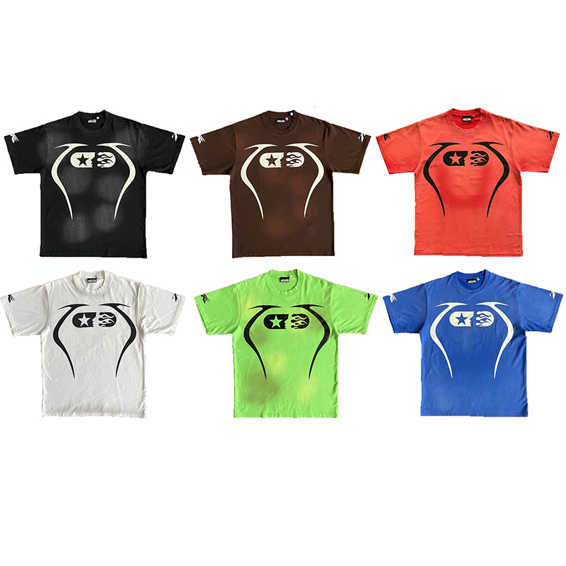 Hellstar Studios Gel Sport Logo tee男女纯棉洗水短袖T恤欧美潮