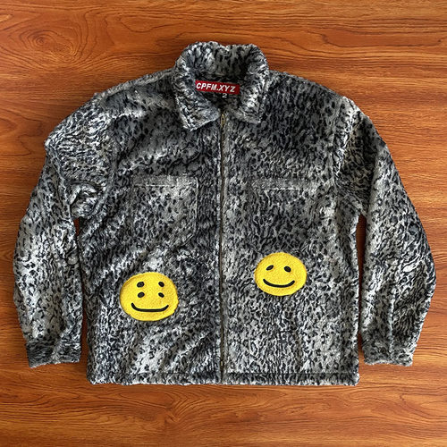菲董同款 CPFM.XYZ Gray Leopard Zip Jacket 斑点豹纹拉链夹克