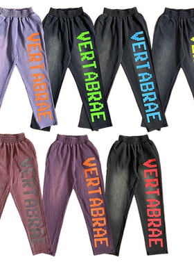 Vertabrae sweatpants 洗水立体印花运动男女休闲长裤