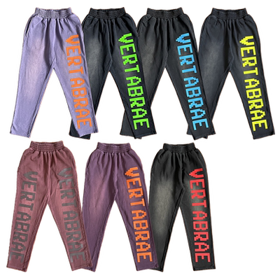 Vertabrae sweatpants 洗水立体印花运动男女休闲长裤