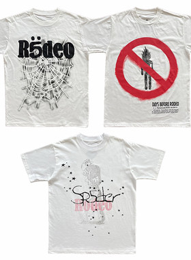Sp5der worldwide 555555 DAYS BEFORE RODEO TEE休闲短袖T恤