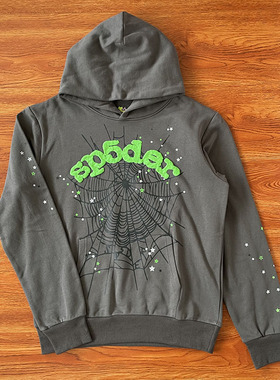 Sp5der 555555 Slate Grey Web Hoodie pants 蜘蛛网卫衣