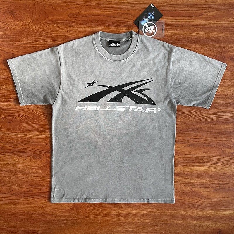 HELLSTAR STUDIOS INS同款大logo 纯棉洗水 短袖 T恤