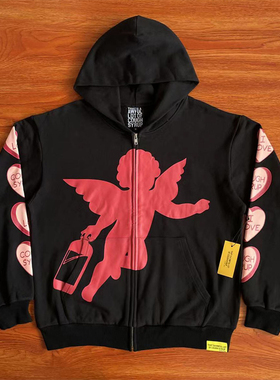 That's A Awful Lot Of Cough Syrup Hoodie字母印花拉链连帽卫衣